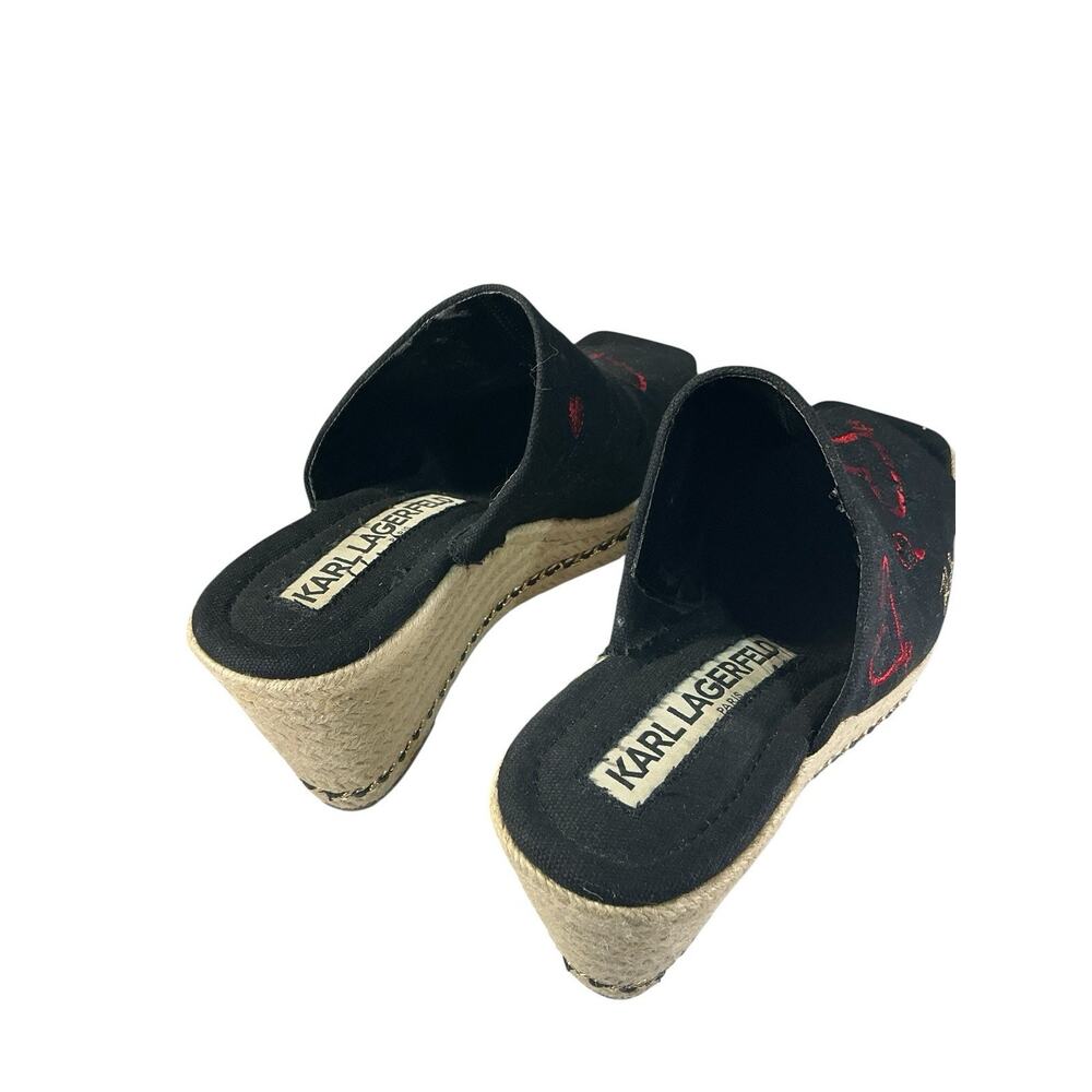 Karl Lagerfeld Espadrille Platform Wedge Sandals Sz 11M - Picture 3 of 10